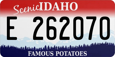 ID license plate E262070