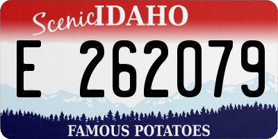 ID license plate E262079