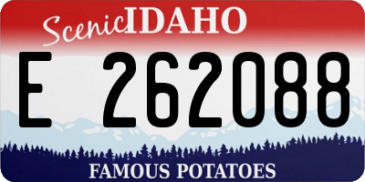 ID license plate E262088