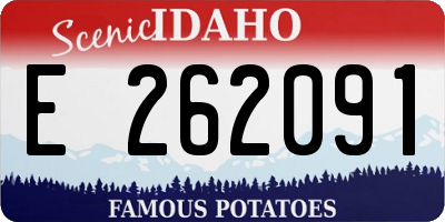 ID license plate E262091