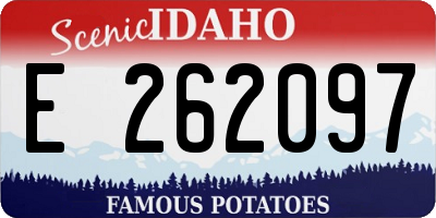 ID license plate E262097