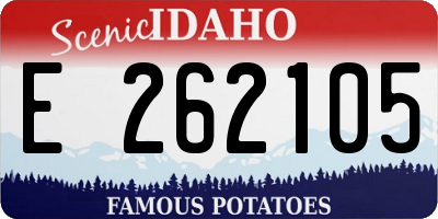 ID license plate E262105