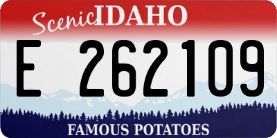 ID license plate E262109