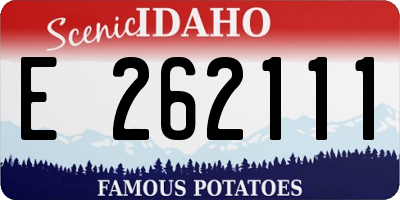 ID license plate E262111
