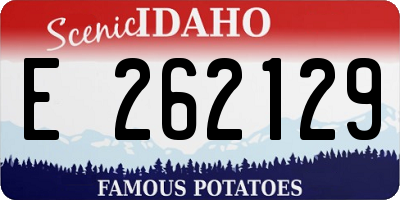 ID license plate E262129