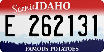 ID license plate E262131