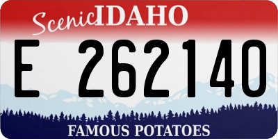 ID license plate E262140