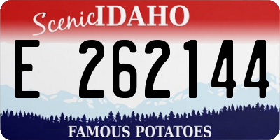 ID license plate E262144