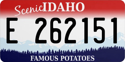 ID license plate E262151