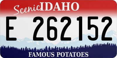 ID license plate E262152