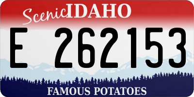 ID license plate E262153