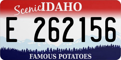 ID license plate E262156