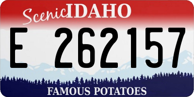 ID license plate E262157