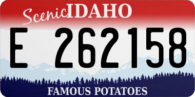 ID license plate E262158