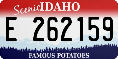 ID license plate E262159