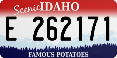 ID license plate E262171