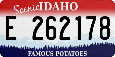 ID license plate E262178