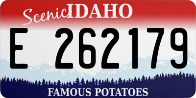 ID license plate E262179
