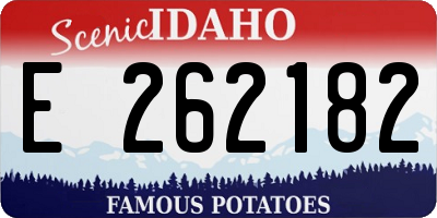 ID license plate E262182