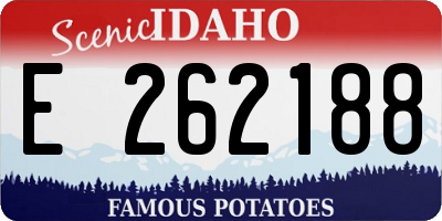 ID license plate E262188