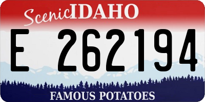 ID license plate E262194