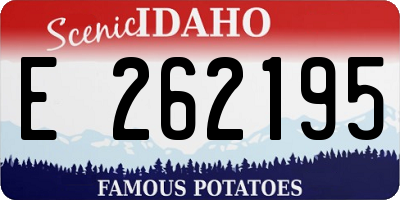 ID license plate E262195