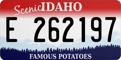 ID license plate E262197