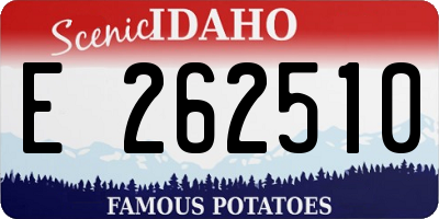 ID license plate E262510