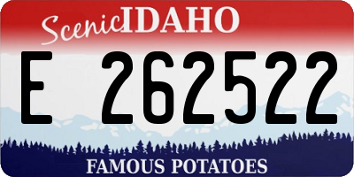 ID license plate E262522