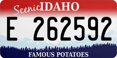 ID license plate E262592