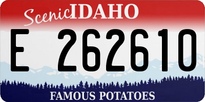 ID license plate E262610