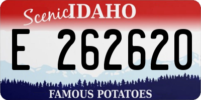 ID license plate E262620