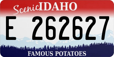 ID license plate E262627
