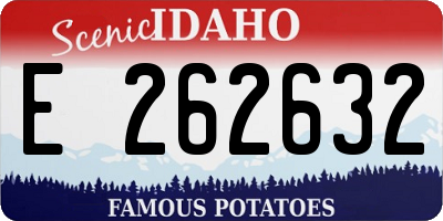 ID license plate E262632