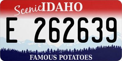 ID license plate E262639