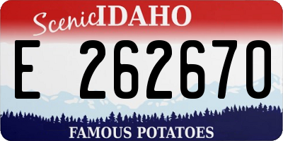 ID license plate E262670
