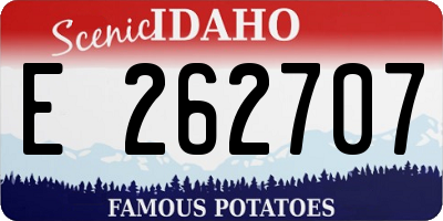 ID license plate E262707
