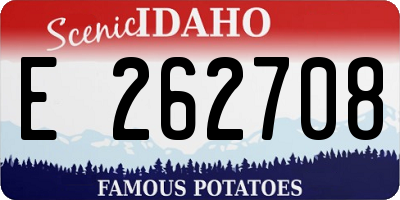 ID license plate E262708