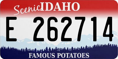 ID license plate E262714