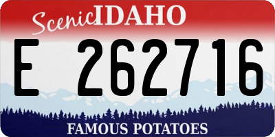 ID license plate E262716