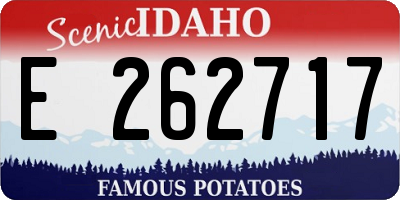 ID license plate E262717