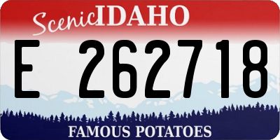 ID license plate E262718