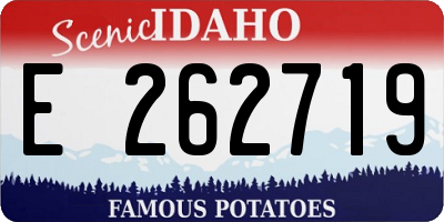 ID license plate E262719