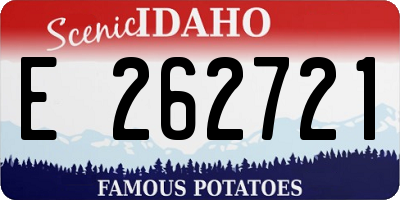 ID license plate E262721