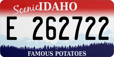 ID license plate E262722