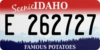 ID license plate E262727