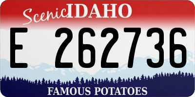 ID license plate E262736