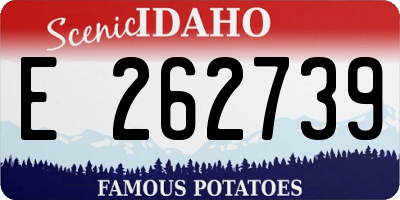 ID license plate E262739