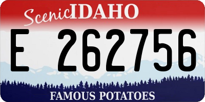 ID license plate E262756