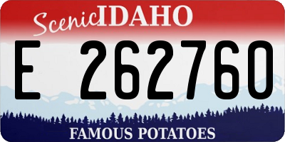 ID license plate E262760